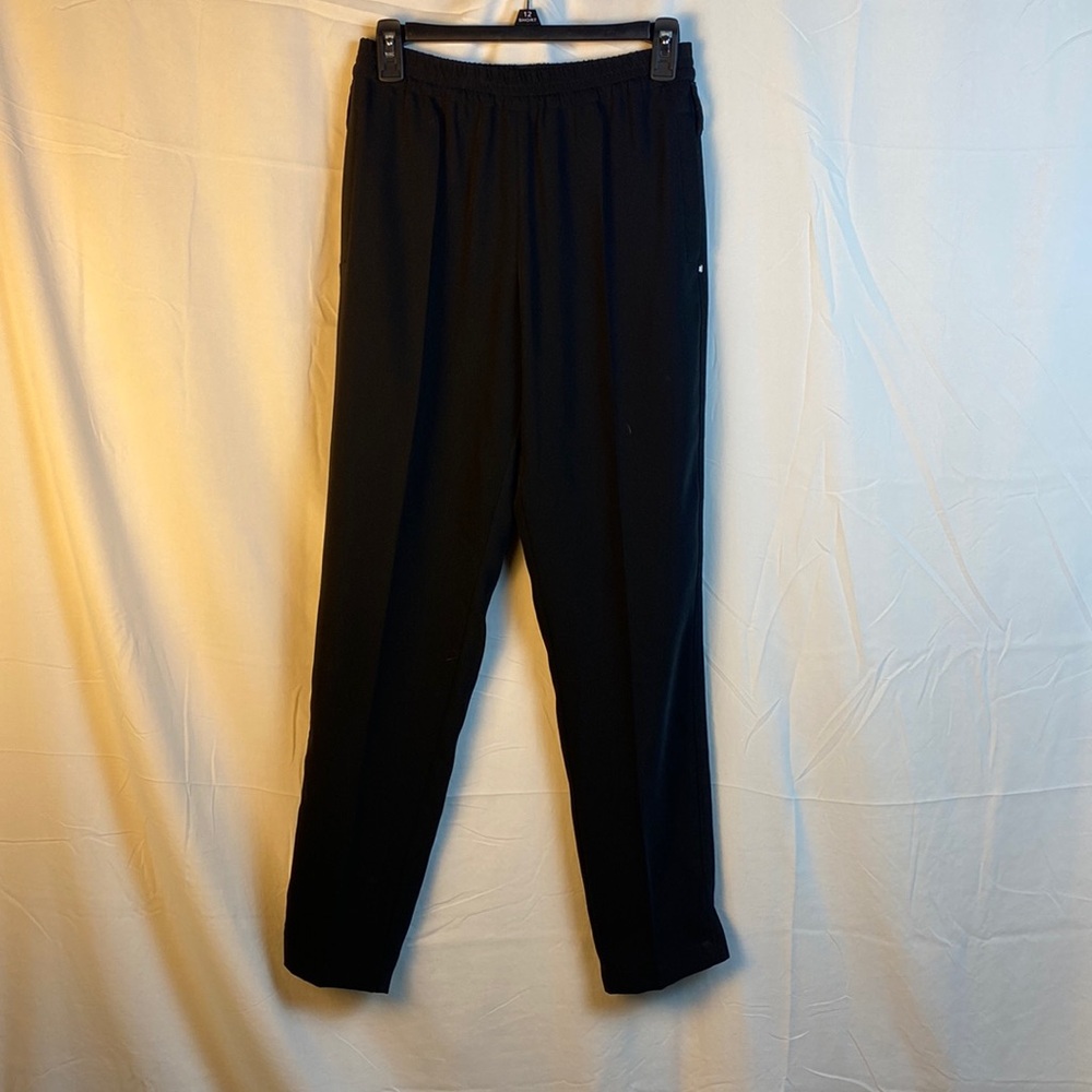 SportMax Black Rhinestone Stone Accent Elastic Band Joggers - Picture 3 of 7